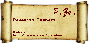 Pavesitz Zsanett névjegykártya